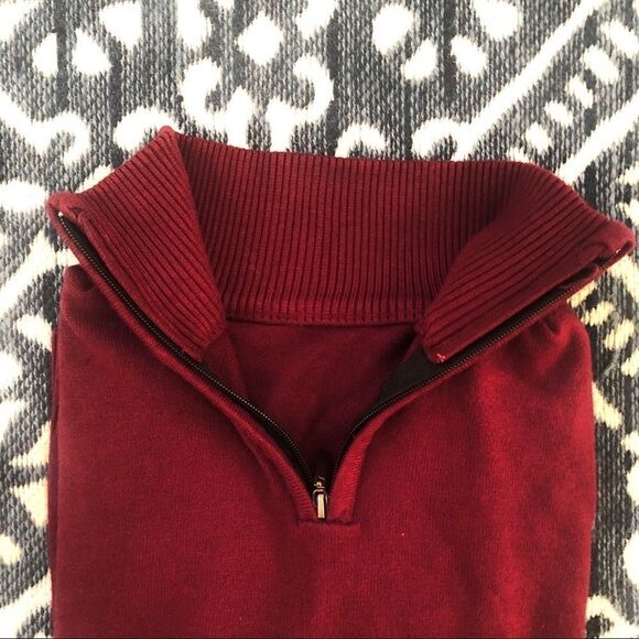 Men’s super soft long sleeved burgundy sweater Med - Picture 4 of 6